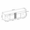 Rack TV Home Mobili Casen Hasta 70" Freijo Negro