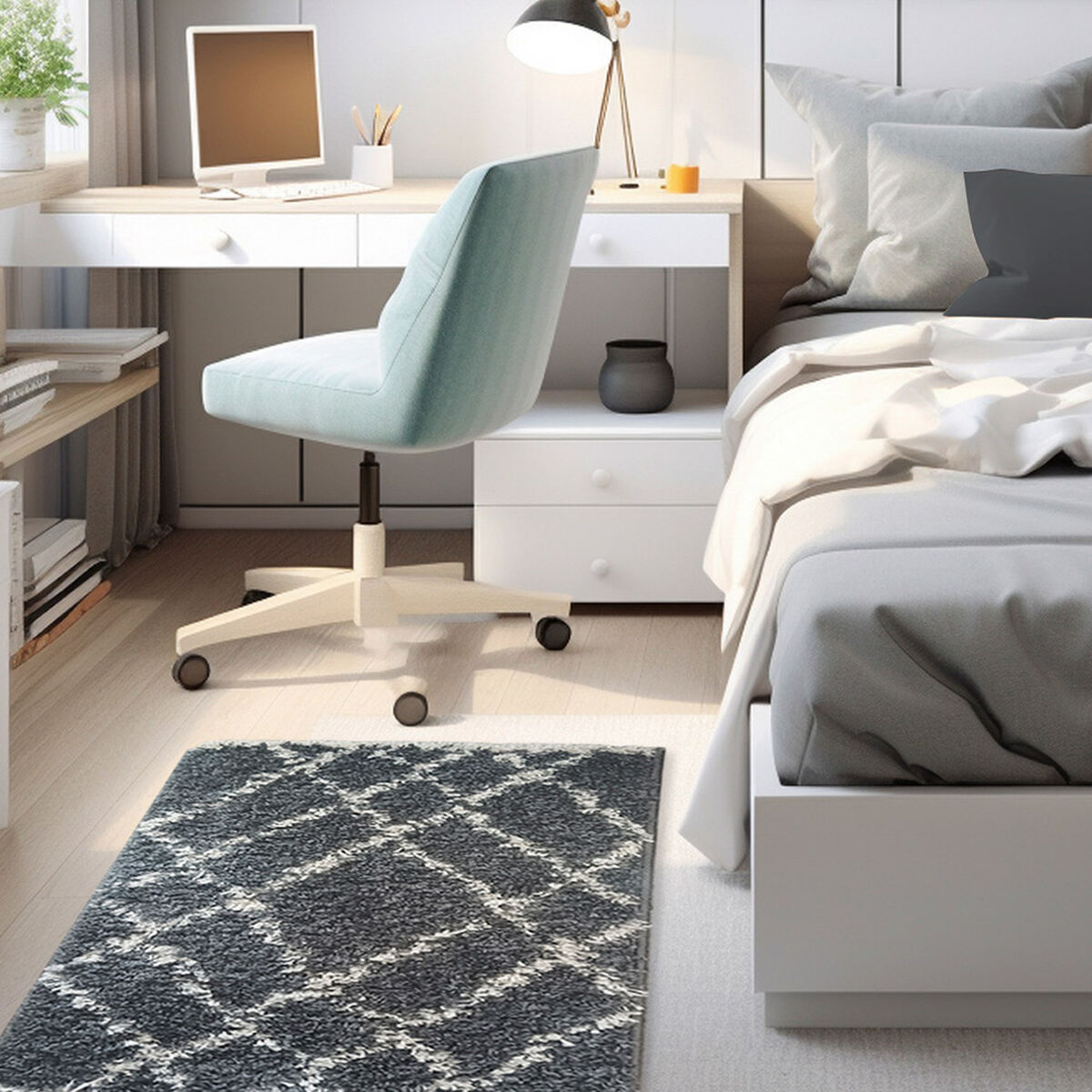 Alfombra Idetex Shaggy Guiza 70x200 cm Marengo