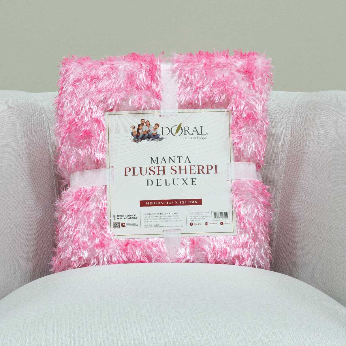 Manta Doral Plush Sherpi 127x152 cm D3