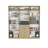 2 Estantes 4 Repisas + Estante 2 Puertas + 3 Complementos TuHome Home Macadamia