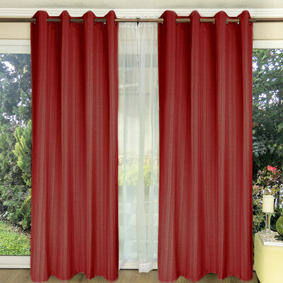 Combo Cortinas Doral Emilia 220 x 140 cm Rojo