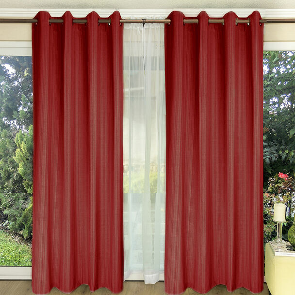 Combo Cortinas Doral Emilia 220 x 140 cm Rojo