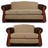 Juego de Living Elegant Detail Marsella Sofá 3 Cuerpos + Sofá 2 Cuerpos Beige