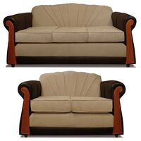 Juego de Living Elegant Detail Marsella Sofá 3 Cuerpos + Sofá 2 Cuerpos Beige