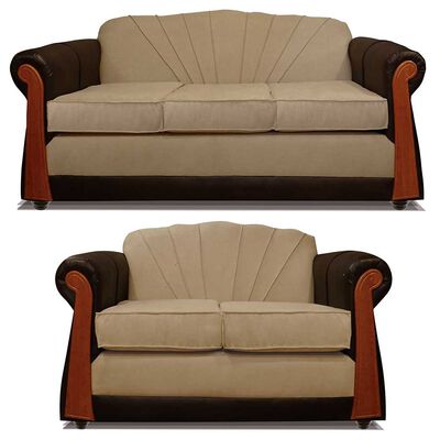 Imagen 1 del producto Juego de Living Elegant Detail Marsella Sofá 3 Cuerpos + Sofá 2 Cuerpos Beige