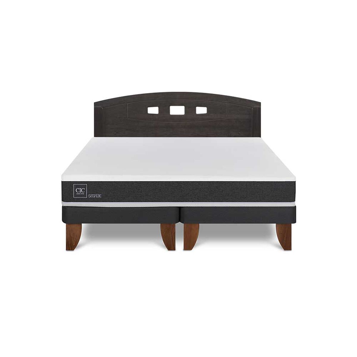 Cama Europea CIC Base Dividida 2 Plazas Ortopedic + Respaldo Gales