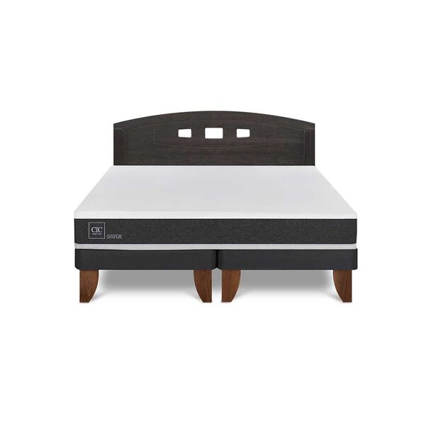 Cama Europea CIC Base Dividida 2 Plazas Ortopedic + Respaldo Gales