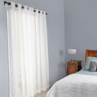 Juego de Velos Doral Liso Argolla 140 x 220 cm Blanco