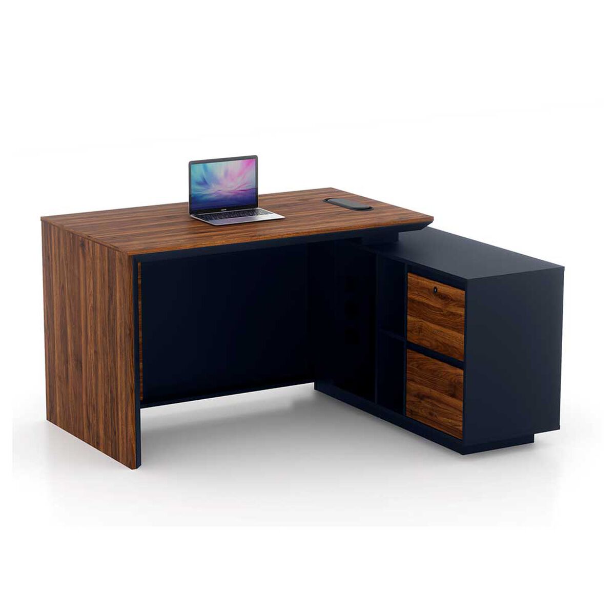 Escritorio Rodler Zenit Caf&eacute; Almendra-Gris Oscuro