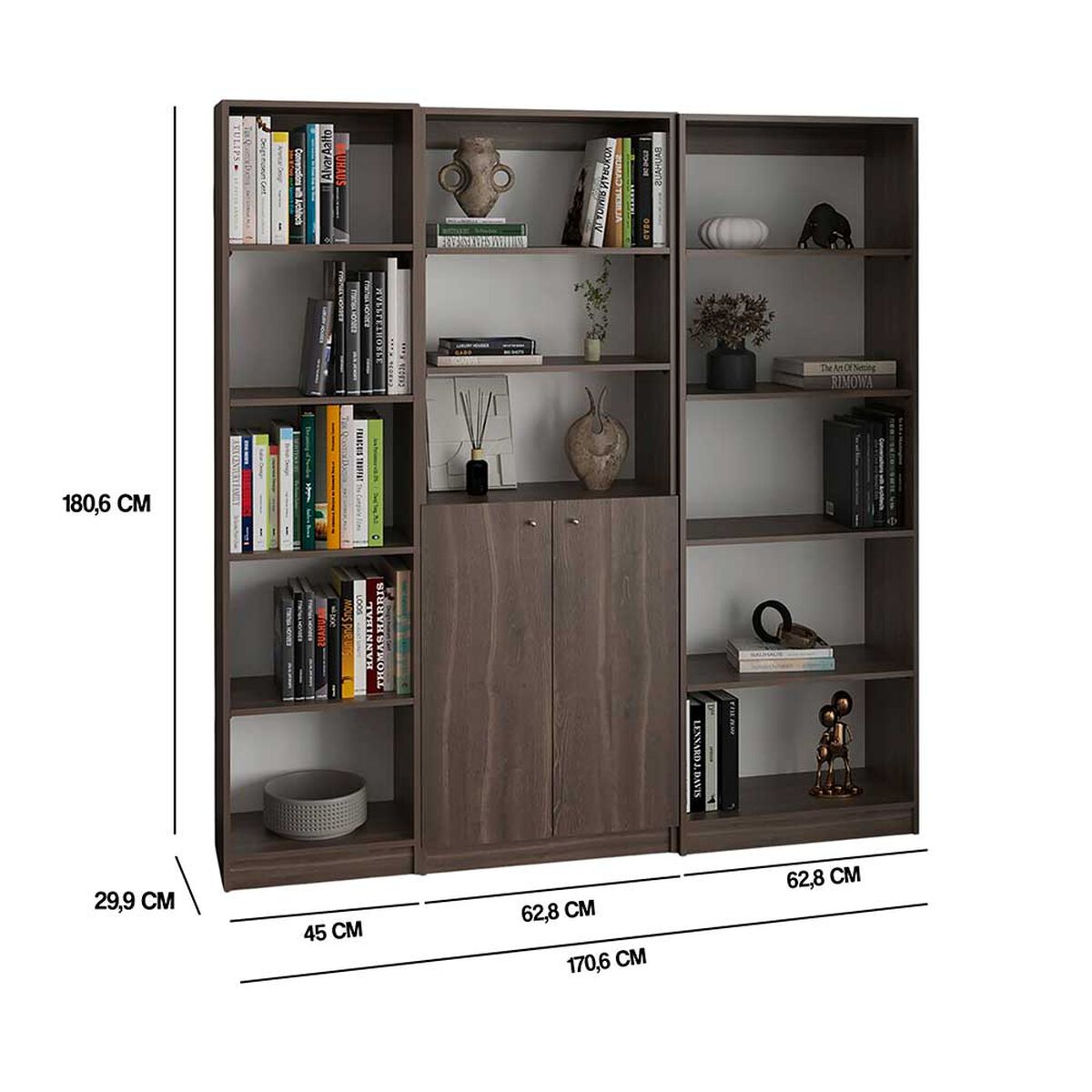Set 3 Estantes Tuhome Home E 2 Puertas Milan