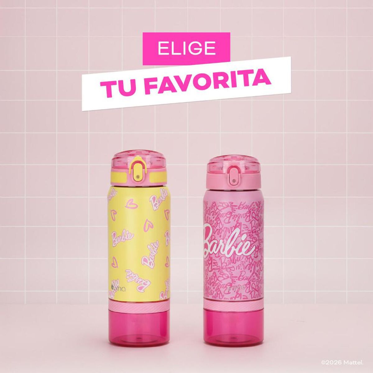 Botella T&eacute;rmica UMA Ni&ntilde;os Barbie Inspire 2 en 1 590ml Acero Inox Rosa