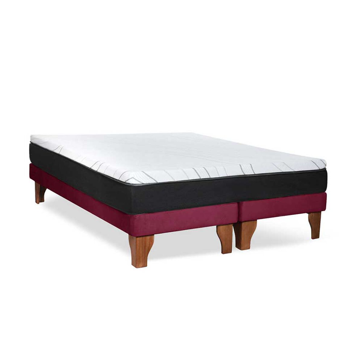 Cama Europea Latam Home 2 Plazas Zen Pro Burdeo