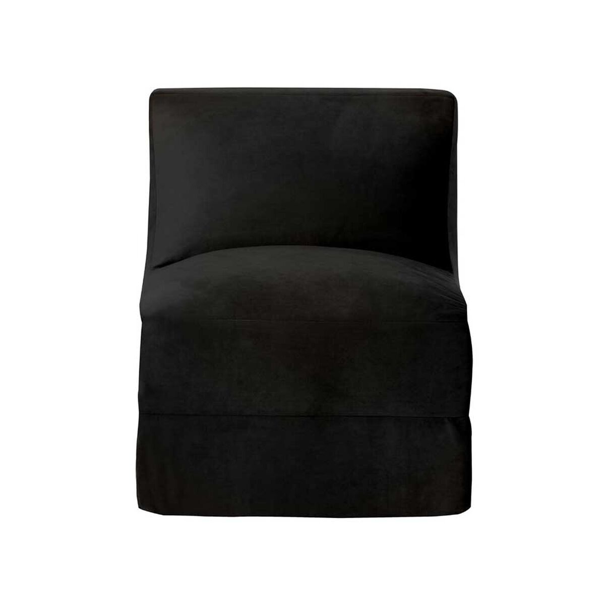 Sof&aacute; Cama Latam Home Velvet Bari 1 Cuerpo Negro