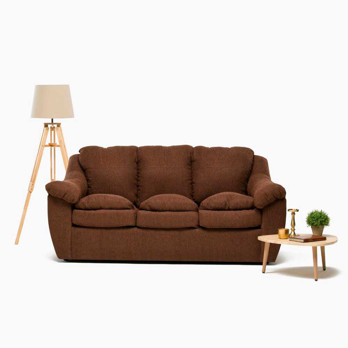 Sof&aacute; Cabsur Galicia 3 Cuerpos Chenille Chocolate