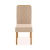 Juego de Comedor Vekkahome Rubi Lia 6 Sillas Café Beige