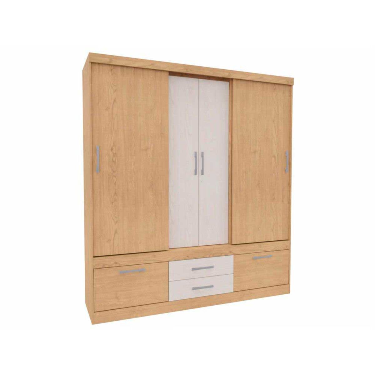 Closet Yardas Alexa 4 Puertas 4 Cajones Bicolor