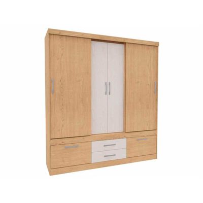Closet Yardas Alexa 4 Puertas 4 Cajones Bicolor