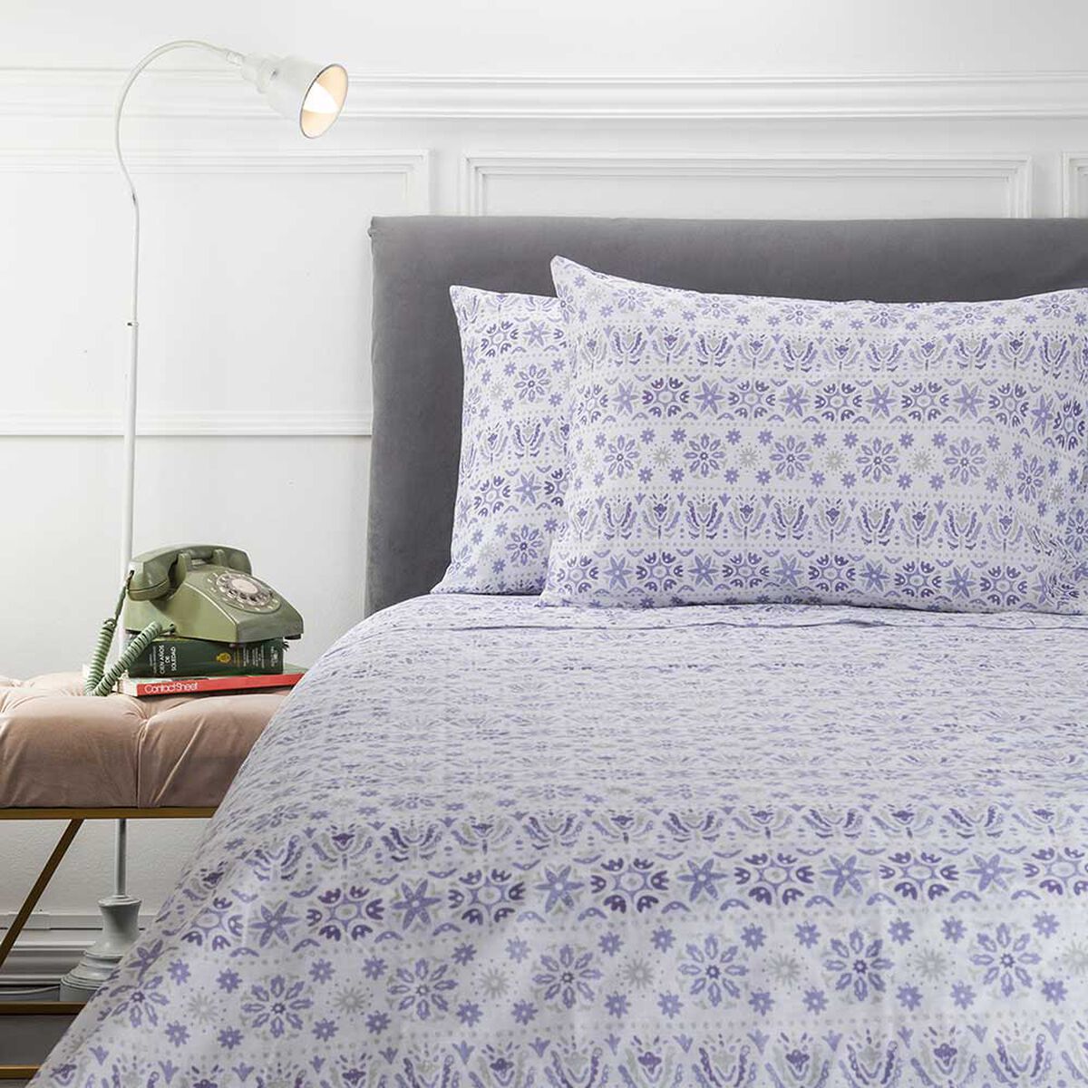 Juego de Sábanas Estampadas Casa Linda 132 Hilos 2 Plazas Mandala