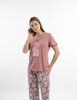 Pijama Focal Print Manga Corta Jersey Mujer Portman Club