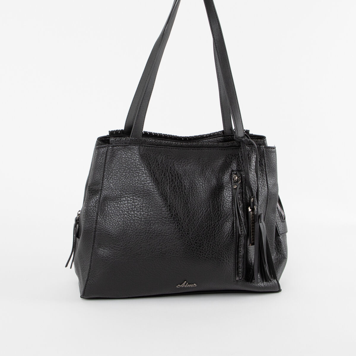 Cartera Ecocuero Negro Alma