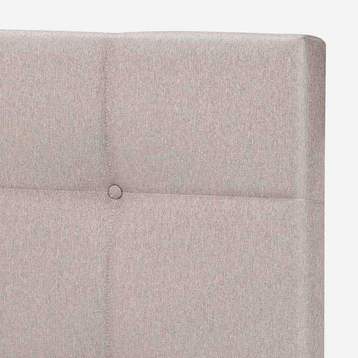 Cama Europea Rosen Base Dividida 2 Plazas Art 4 + Respaldo + 2 Veladores Niebla