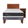Cama Europea CIC 1,5 Plazas Ortopedic + Respaldo + Velador New Villarrica
