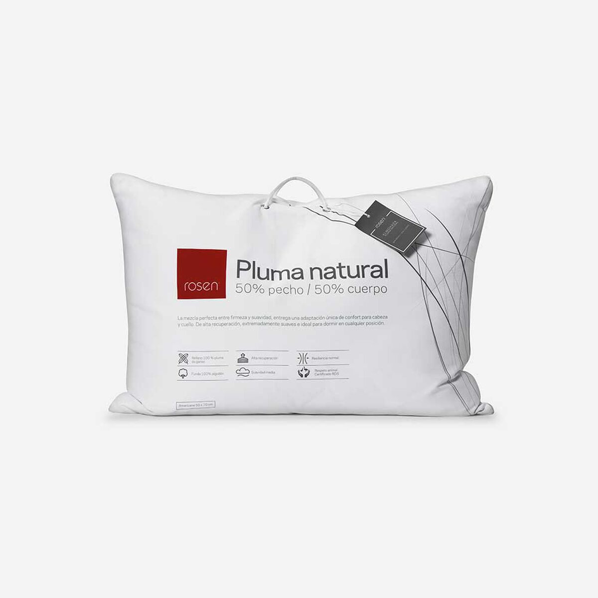 Almohada Rosen Pluma Natural 50x70 cm