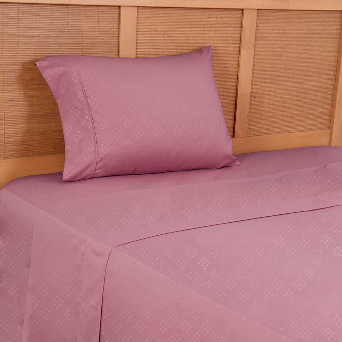 Juego de Sábanas Embossed Plumetti 1,5 Plazas Mimosa Rosado