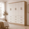 Closet Exit 6 Puertas 9 Cajones Roble Beige