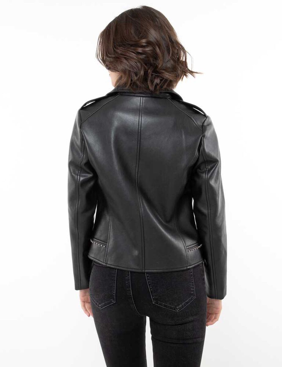 Chaqueta Biker Ecocuero Mujer Zibel