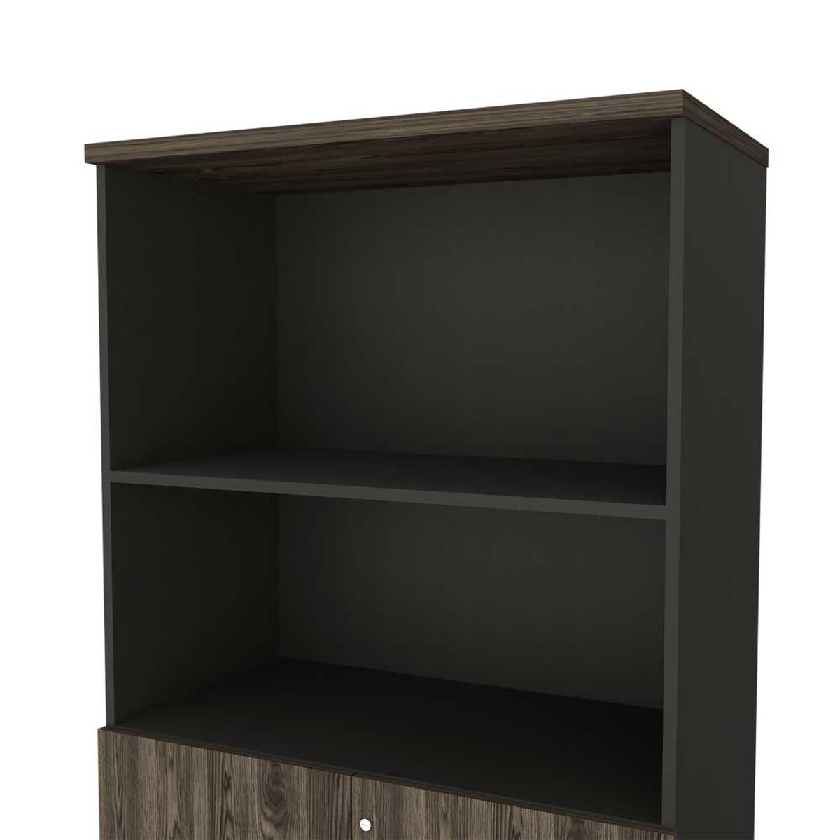 Biblioteca TuHome Home Office 2 Puertas Negro Soft Co&ntilde;ac