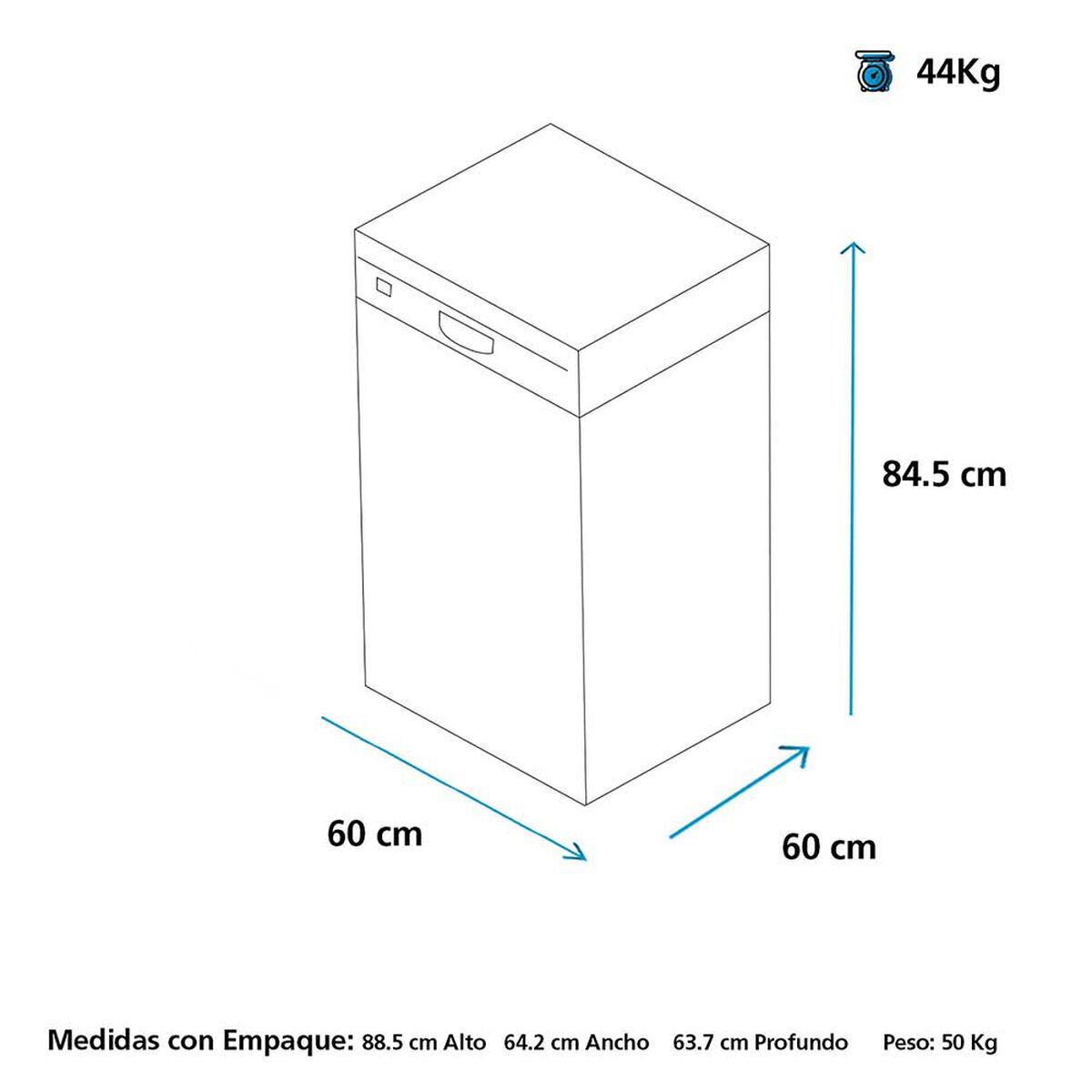 Lavavajillas General Electric GLV14FSITSS0 14 Cubiertos