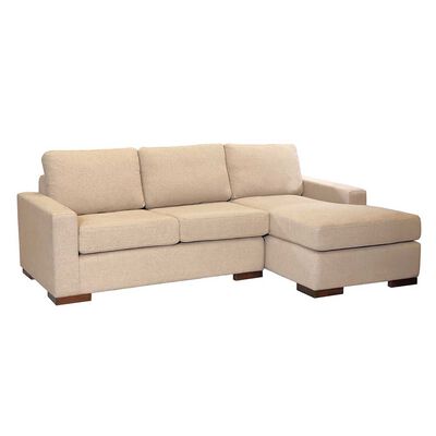 Sofá Seccional Derecho Latam Home Livorno 3 Cuerpos Beige