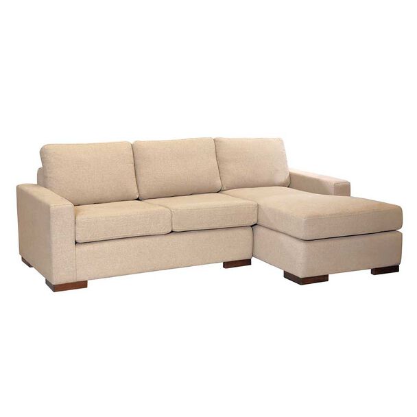Sofá Seccional Derecho Latam Home Livorno 3 Cuerpos Beige