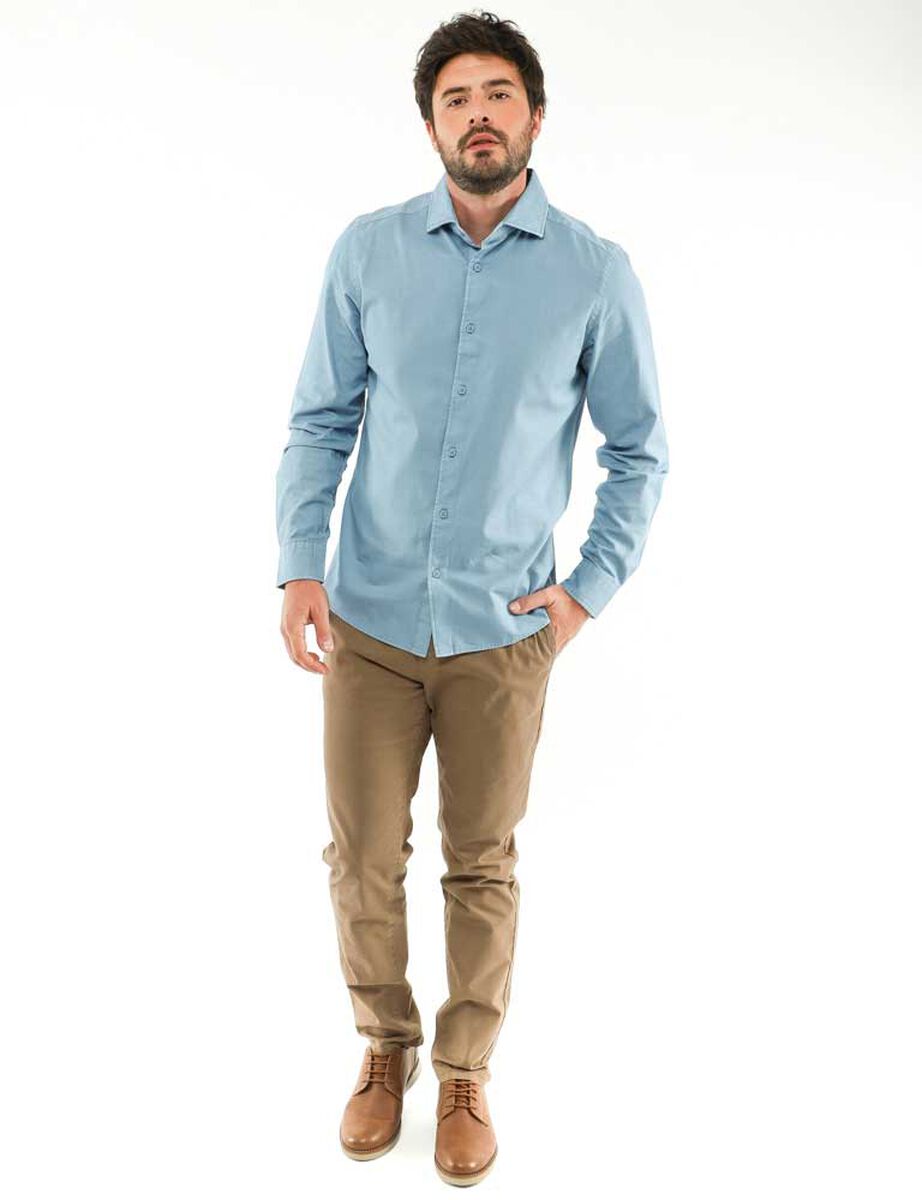 Camisa Algodón Manga Larga Hombre Zibel
