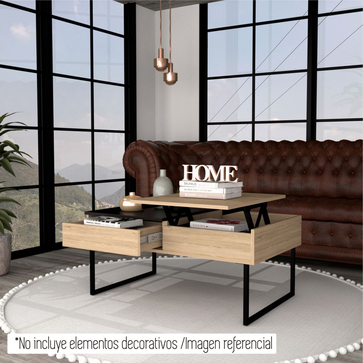 Mesa de Centro TuHome 5G-4 Rovere/Wengue