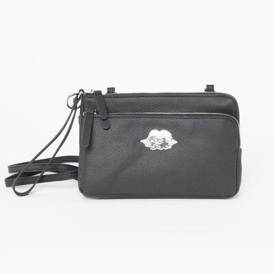 Bolso Cross Ecocuero Black Fiorucci