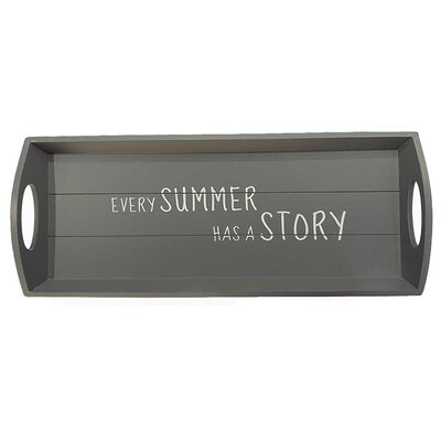 Imagen 1 del producto Bandeja Madera Vgo con Leyenda Rectangular 49 x 20 cm Gris