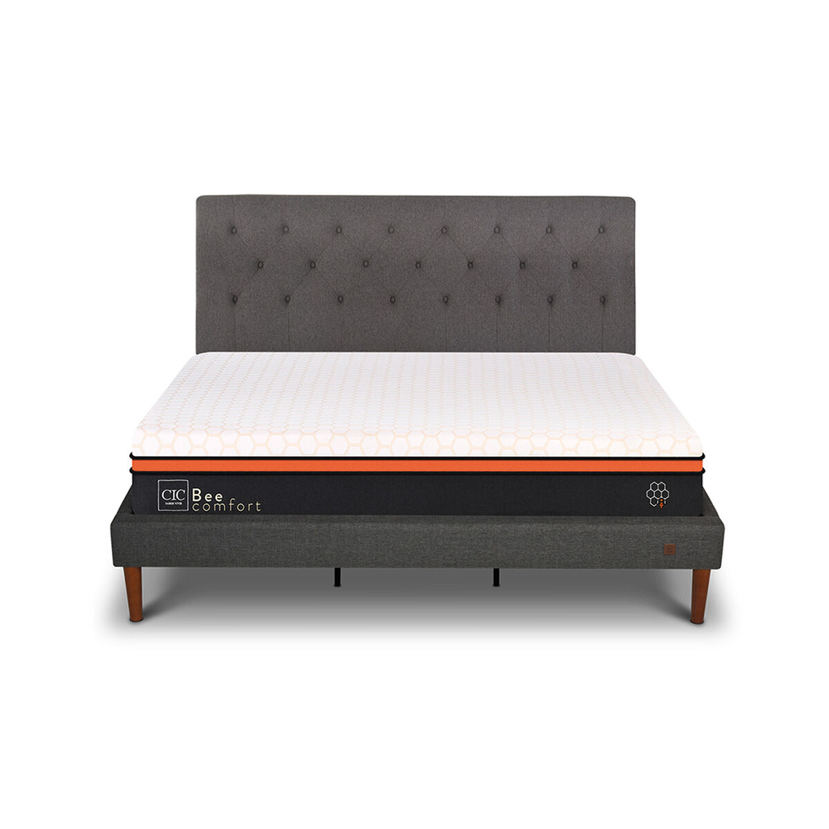 Cama Europea Curve CIC King Bee Comfort + Respaldo