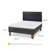 Cama Europea CIC 2 Plazas Ortopedic Advance + Respaldo Milan Negro