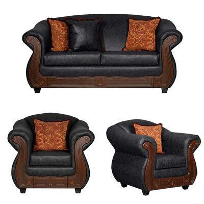 Imagen 1 del producto Juego de Living Black Factory Estambul 4 Cuerpos Negro