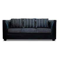 Sofá Elegant Detail Valentino 3 Cuerpos Gris Oscuro