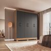 Clóset Vekkahome Roma 6 Puertas 1 Cajón Negro Café