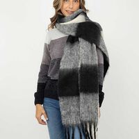 Bufanda de Lanas con Flecos Mujer Bside