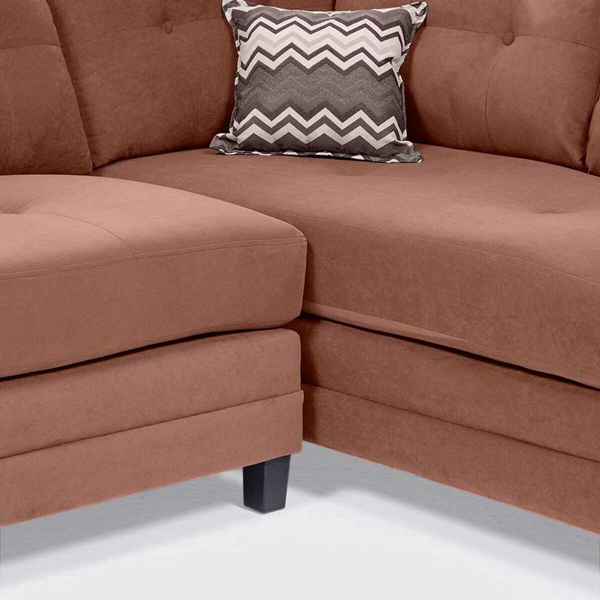 Sof&aacute; Seccional Derecho Living Factory Dubai 5 Cuerpos Chocolate