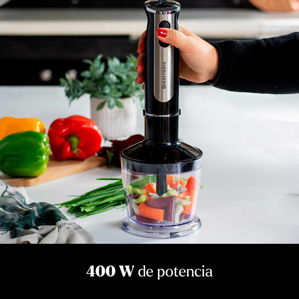 Minipimer Batidora de Inmersión EasyWays Black 0,8 L, foto 3
