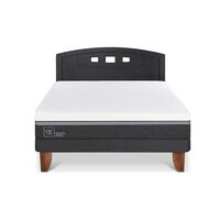 Cama Europea CIC 2 Plazas Ortopedic Advance + Respaldo Gales Negro