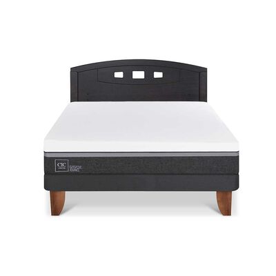 Cama Europea CIC 2 Plazas Ortopedic Advance + Respaldo Gales Negro