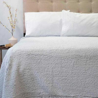 Imagen 2 del producto Frazada Poliéster Doral 2 Plazas Deluxe Gris Claro