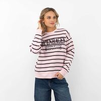 Polerón Con Estampado Mujer Icono Rosado